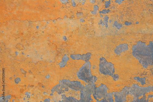 Abstract Old Orange Grunge Cement Wall for texture background