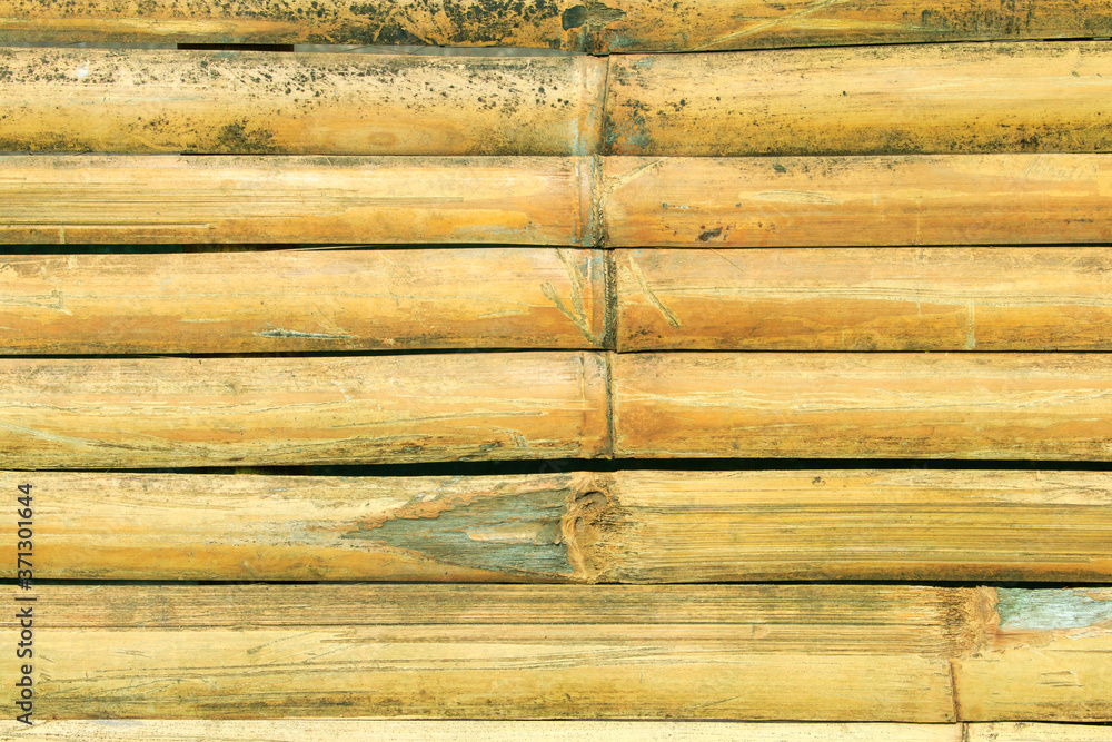 old brown tone bamboo plank fence texture