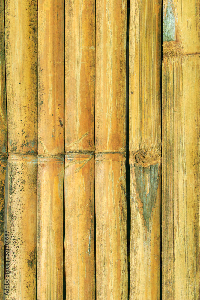 old brown tone bamboo plank fence texture