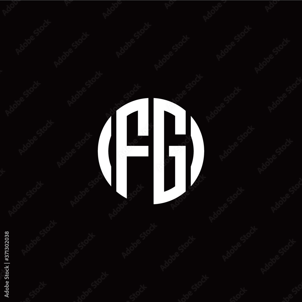 initial F G letter with circle style logo template vector initial F G letter with circle style logo template vector