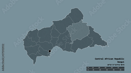 Location of Haute-Kotto, prefecture of Central African Republic,. Administrative photo