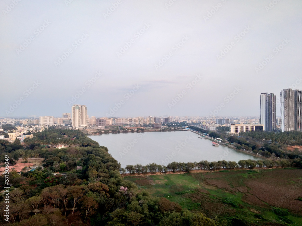 View of North Bangalore Lake 