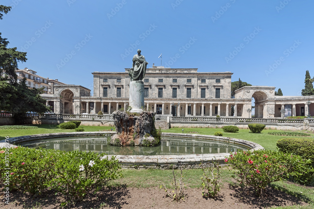 The Palace of St. Michael and St. George, a palace in Corfu City on the island of Corfu, Greece. also known as the Royal Palace, the City Palace