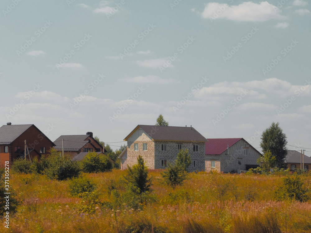 Countryside houses in summer