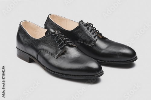 Male shoes. Derby. Men's fashion leather shoes