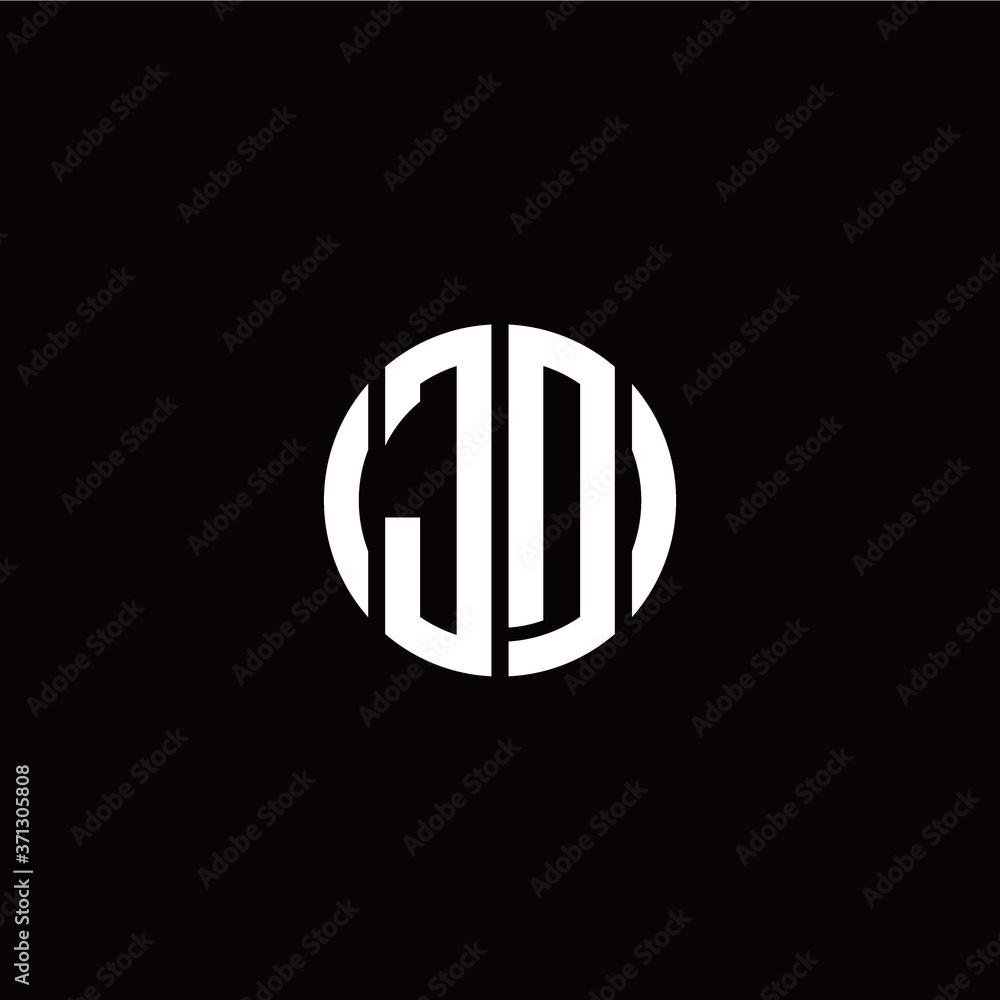 initial J D letter with circle style logo template vector initial J D letter with circle style logo template vector