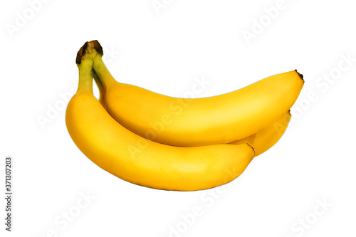 Bunch of bananas on white background with clipping path and isolated