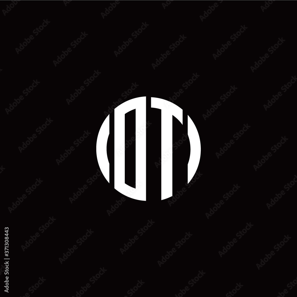 initial O T letter with circle style logo template vector initial O T letter with circle style logo template vector