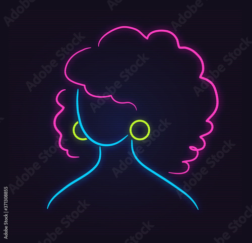 Neon profile picture faceless avatar