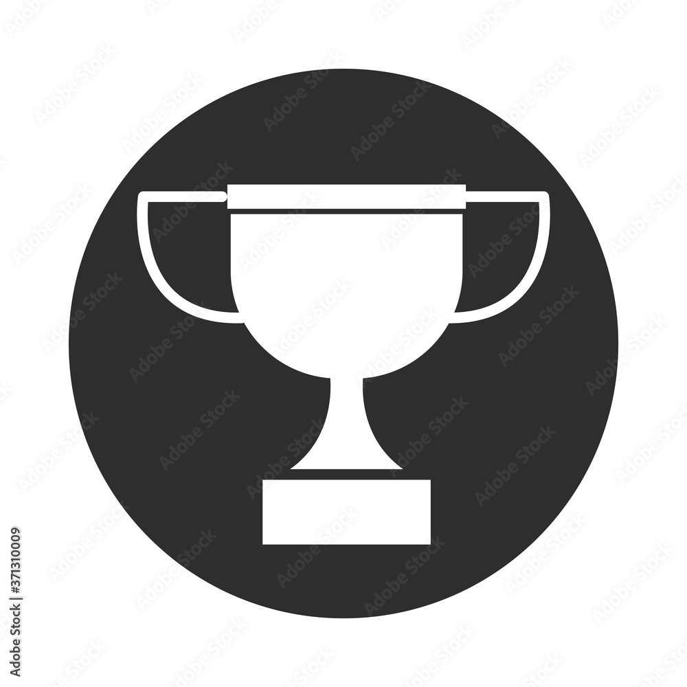 trophy award prize success block and flat icon trophy award prize success block and flat icon