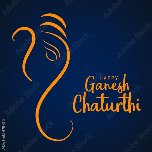 Vector Illustration of Lord Ganesha. Indian God famous for festival Ganesh Chaturthi. Creatives ideal for Social Media and wedding card cover designs