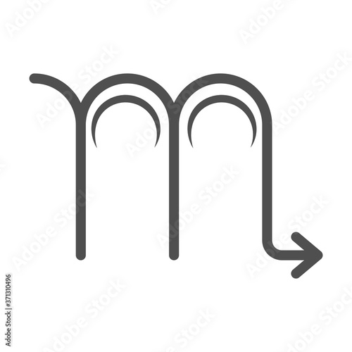 zodiac sign scorpio astrology calendar mystic line style icon
