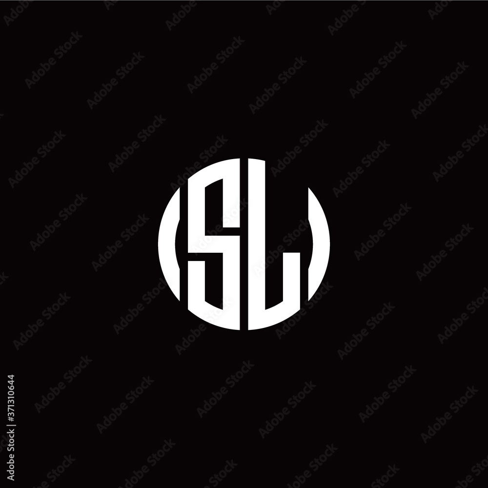 initial S L letter with circle style logo template vector initial S L letter with circle style logo template vector