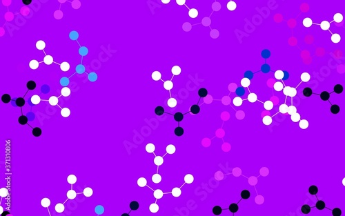 Light Purple vector backdrop with artificial intelligence data.