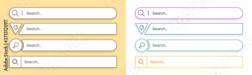 Set of search bars different Concepts. Isn't it time to get a little out of this monotony? photo