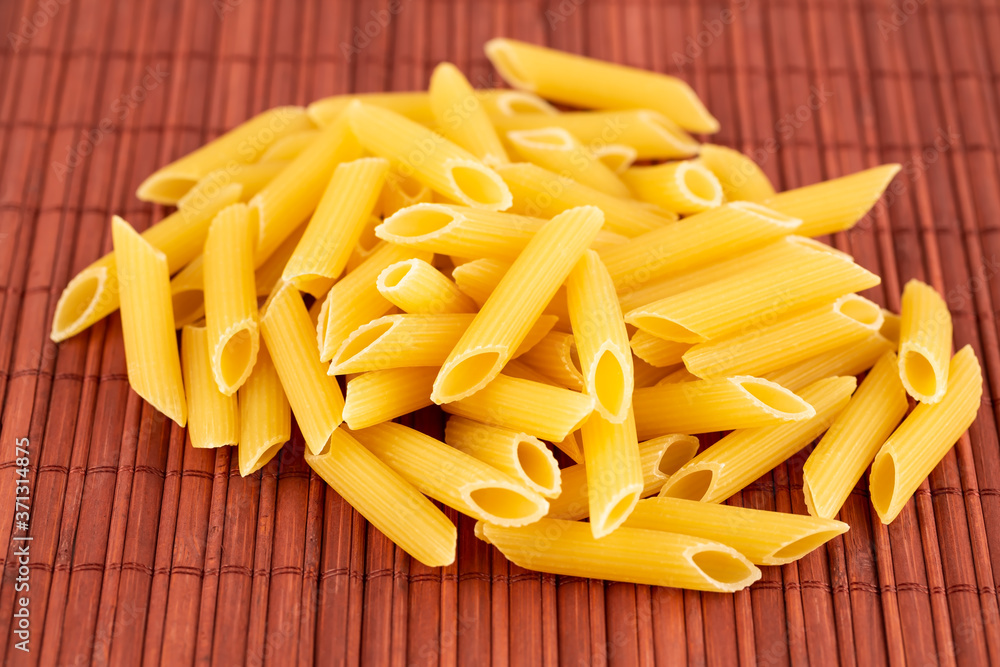 pasta on a white background
