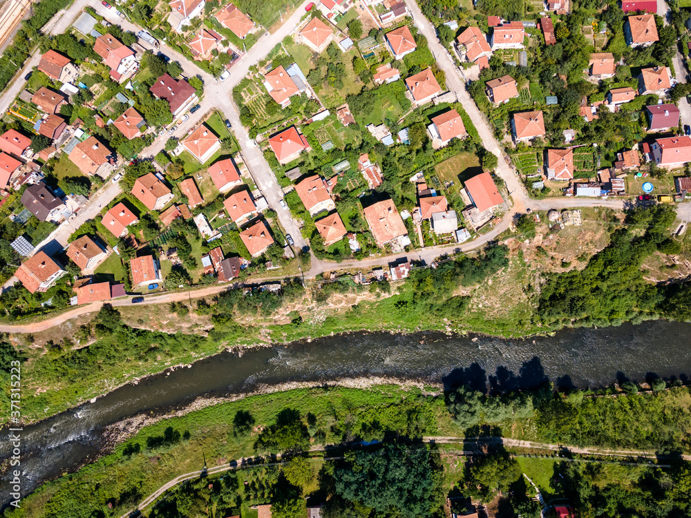 Aerial view of village of Tserovo, Bulgaria Aerial view of village of Tserovo, Bulgaria