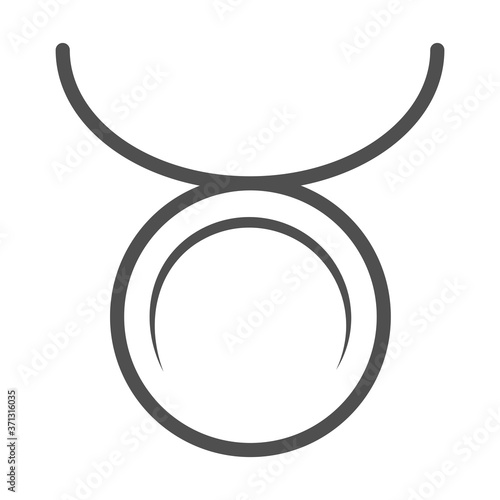 zodiac sign taurus astrology calendar mystic line style icon