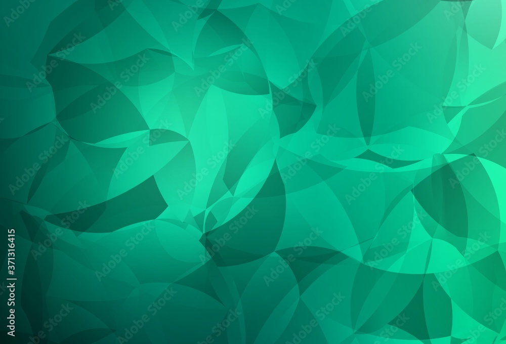 Obraz premium Light Green vector abstract polygonal template.