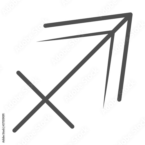 zodiac sign sagittarius astrology calendar mystic line style icon