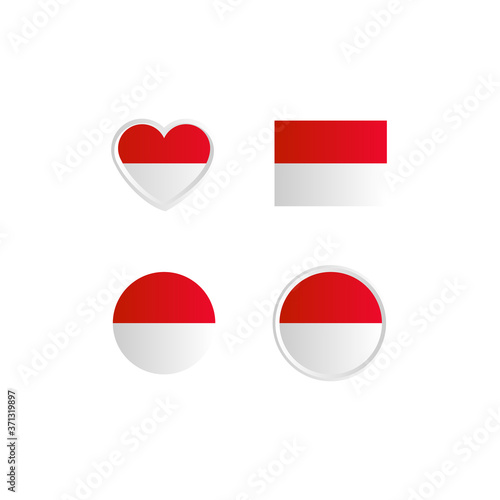 Collection icon flag of indonesia for design element and decoration Free Download Collection icon flag of indonesia for design element and decoration - GFXLoad