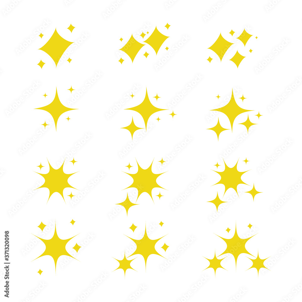 Sparkles icon collection for design element and decorative Sparkles icon collection for design element and decorative