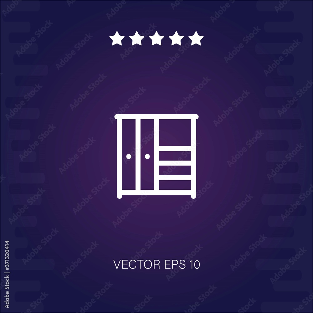wardrobe vector icon modern illustration wardrobe vector icon modern illustration
