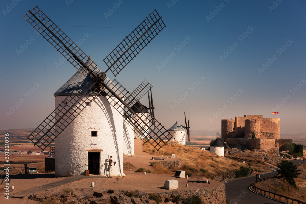 Windmills and castle of Consuegra, the famous giants from 