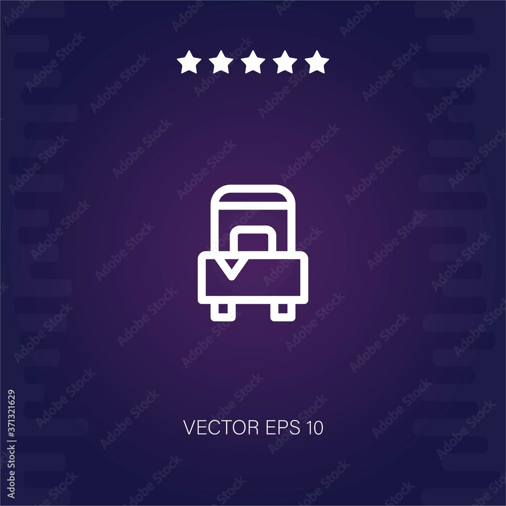 single bed vector icon modern illustration single bed vector icon modern illustration