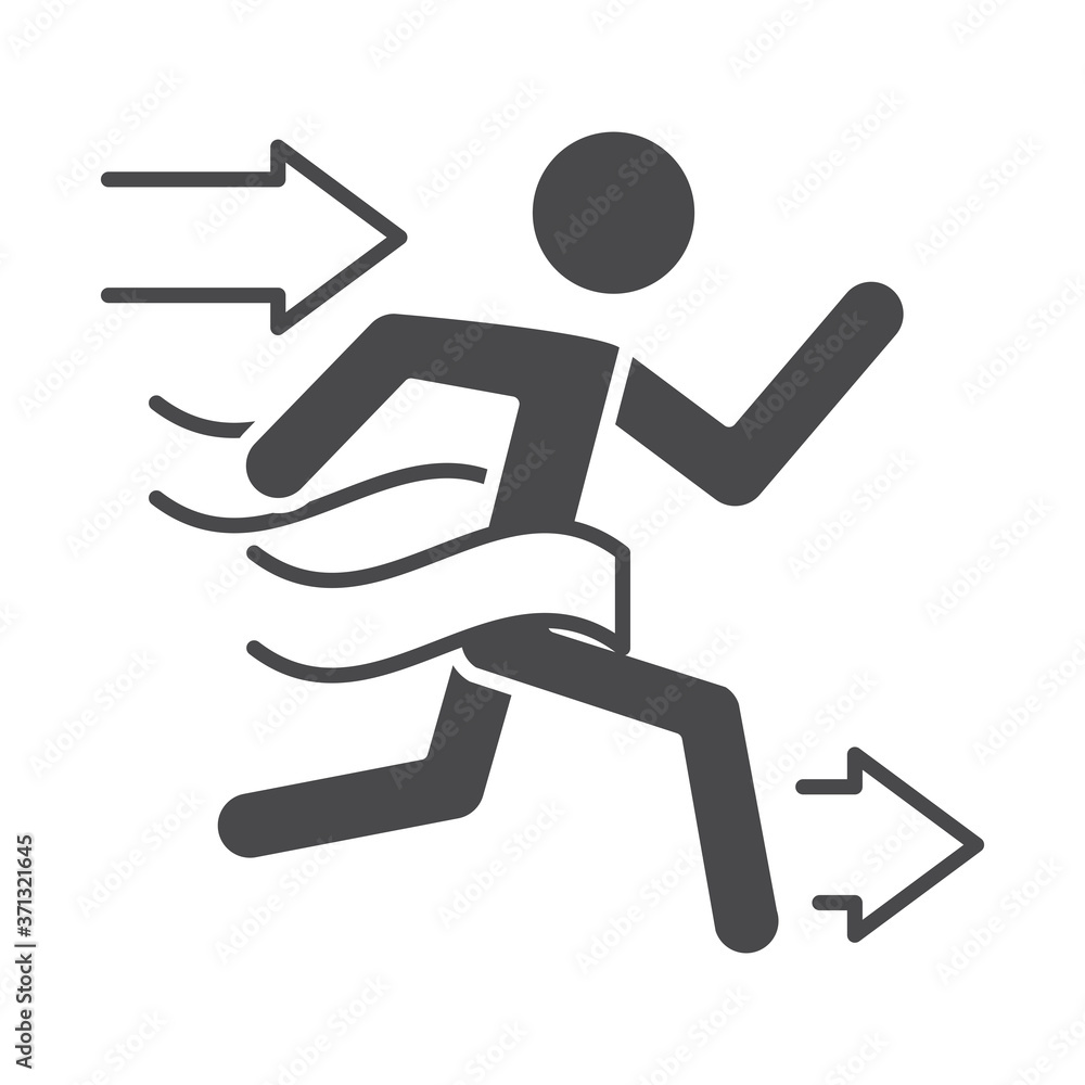 man winner on line finish running speed sport race linear icon design man winner on line finish running speed sport race linear icon design