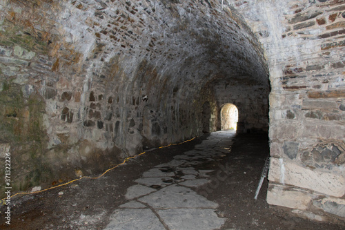 Corridor inside of Bohus Fortress  Kungalv  Bohuslan  Sweden.
