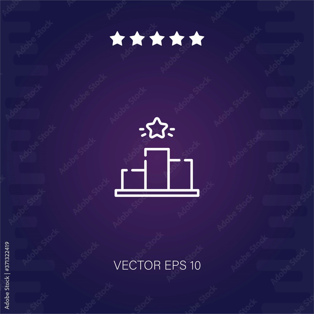 Naklejka premium podium vector icon modern illustration