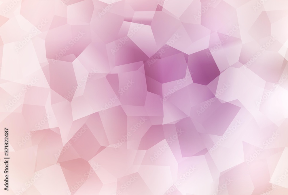 Naklejka premium Light Pink vector backdrop with memphis shapes.