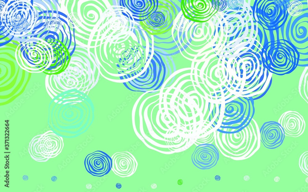 Light Green vector abstract design with roses. Light Green vector abstract design with roses.