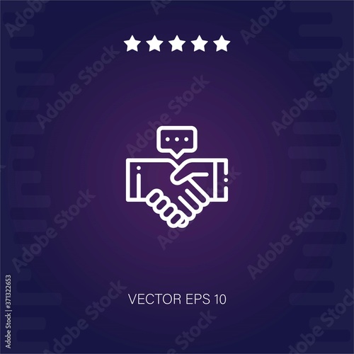 handshake vector icon modern illustration