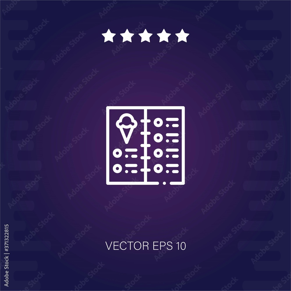 menu vector icon modern illustration menu vector icon modern illustration