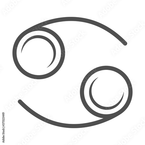 zodiac sign cancer astrology calendar mystic line style icon