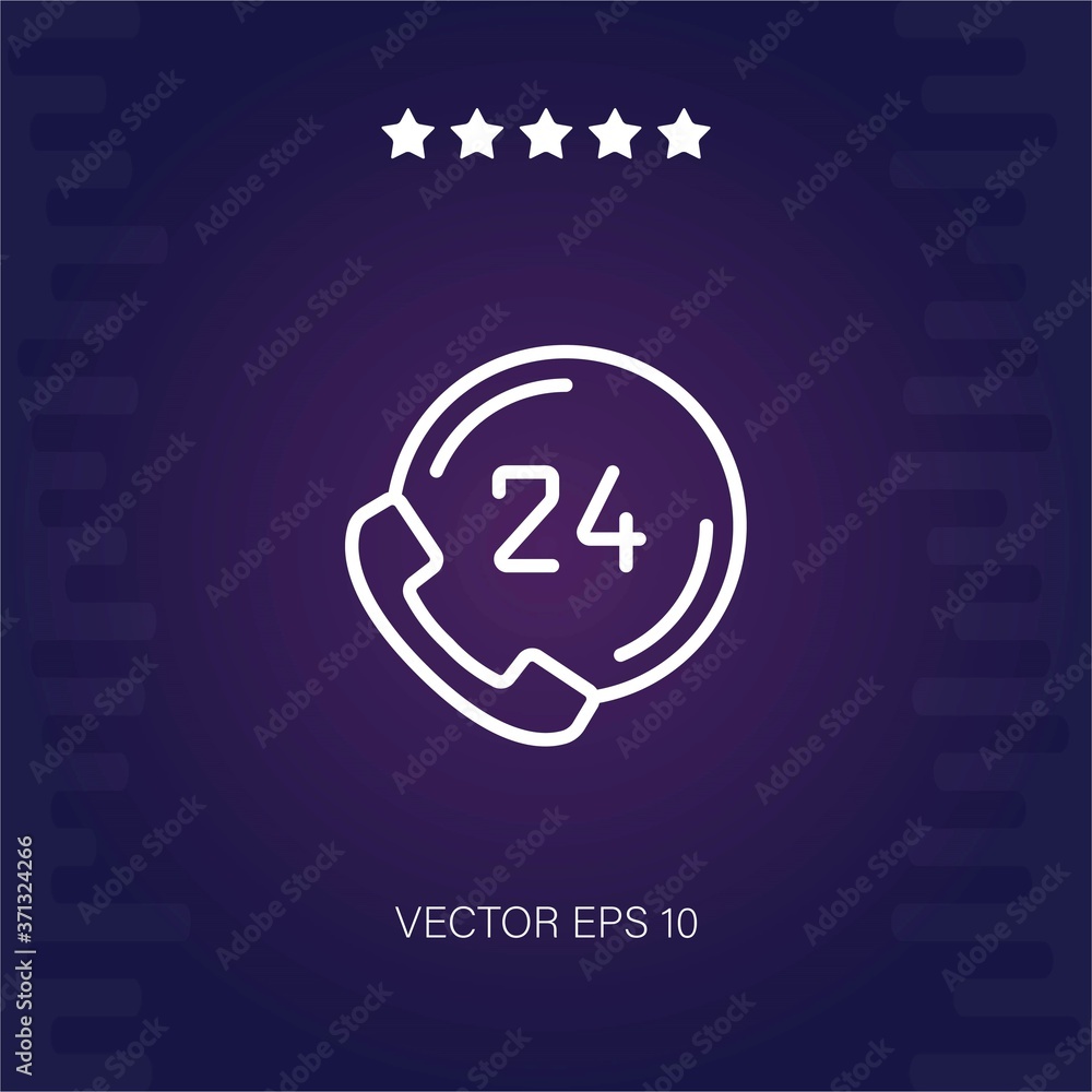 Obraz premium time call vector icon modern illustration
