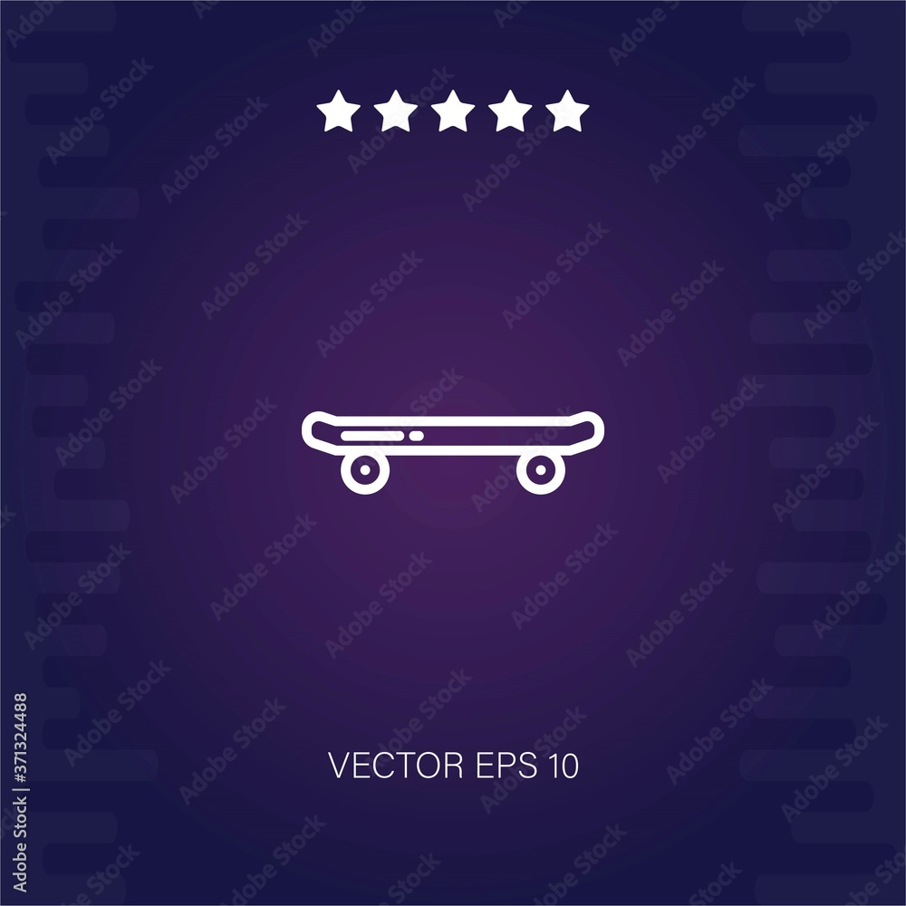 skateboard vector icon modern illustration