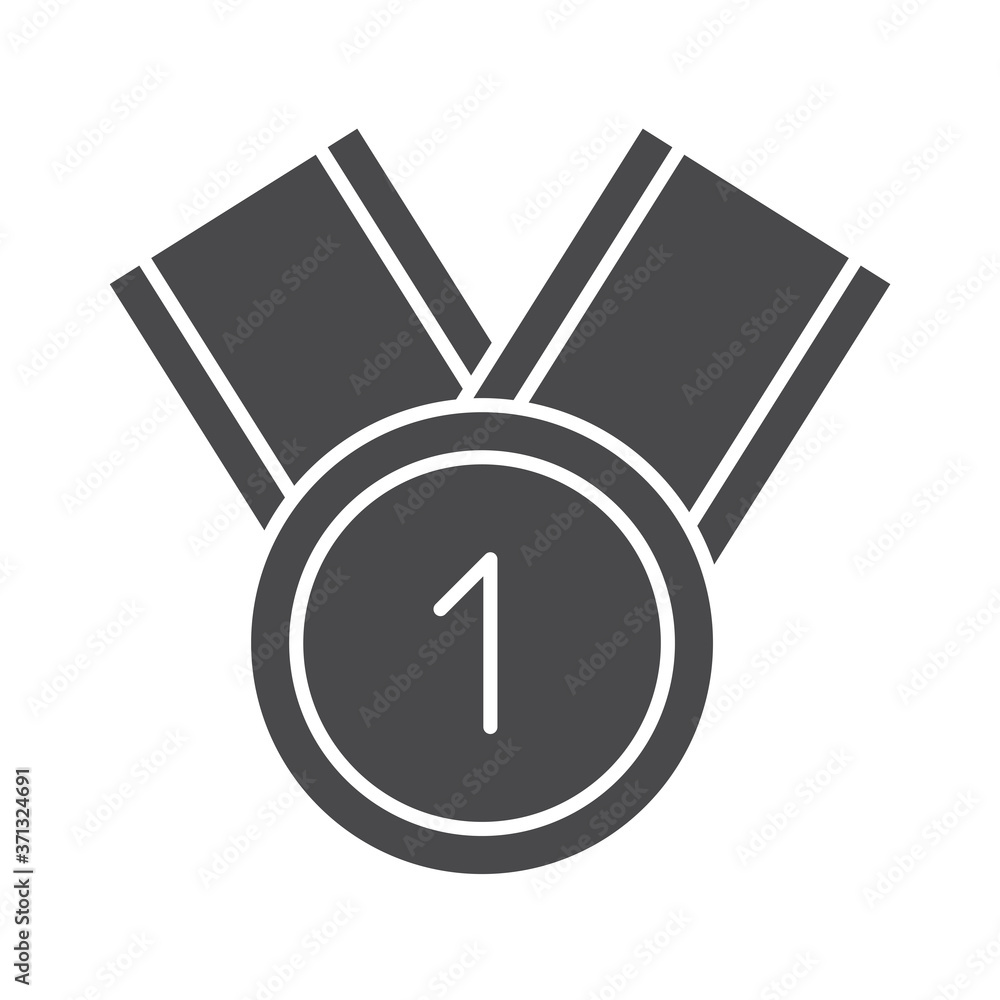 medal first place award sport silhouette icon design medal first place award sport silhouette icon design