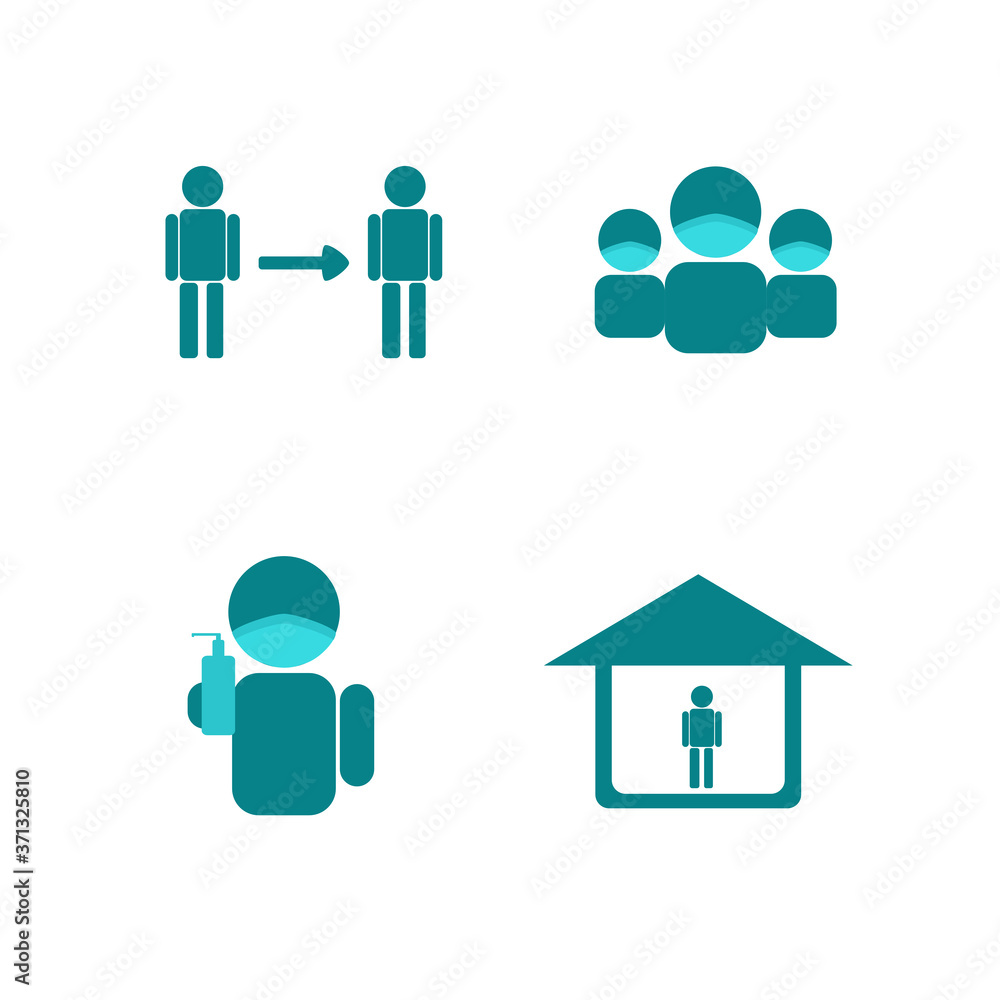 Health protocol, infographic health illustration during a pandemic. keep a distance, always use a mask. stay at home, hand sanitizer Health protocol, infographic health illustration during a pandemic. keep a distance, always use a mask. stay at home, hand sanitizer