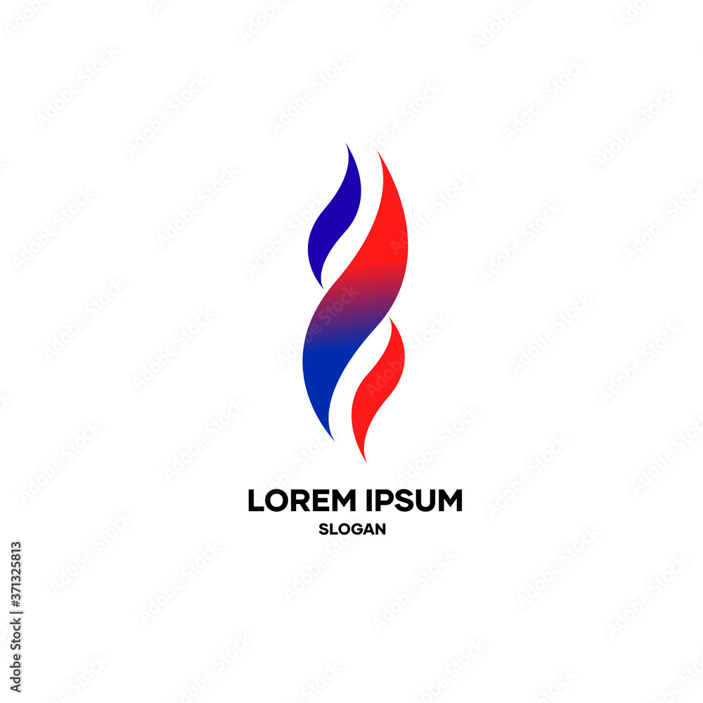 Obraz premium Fire abstract logo, logo design ideas for logo mockup designs, company logos, business, education and initialization