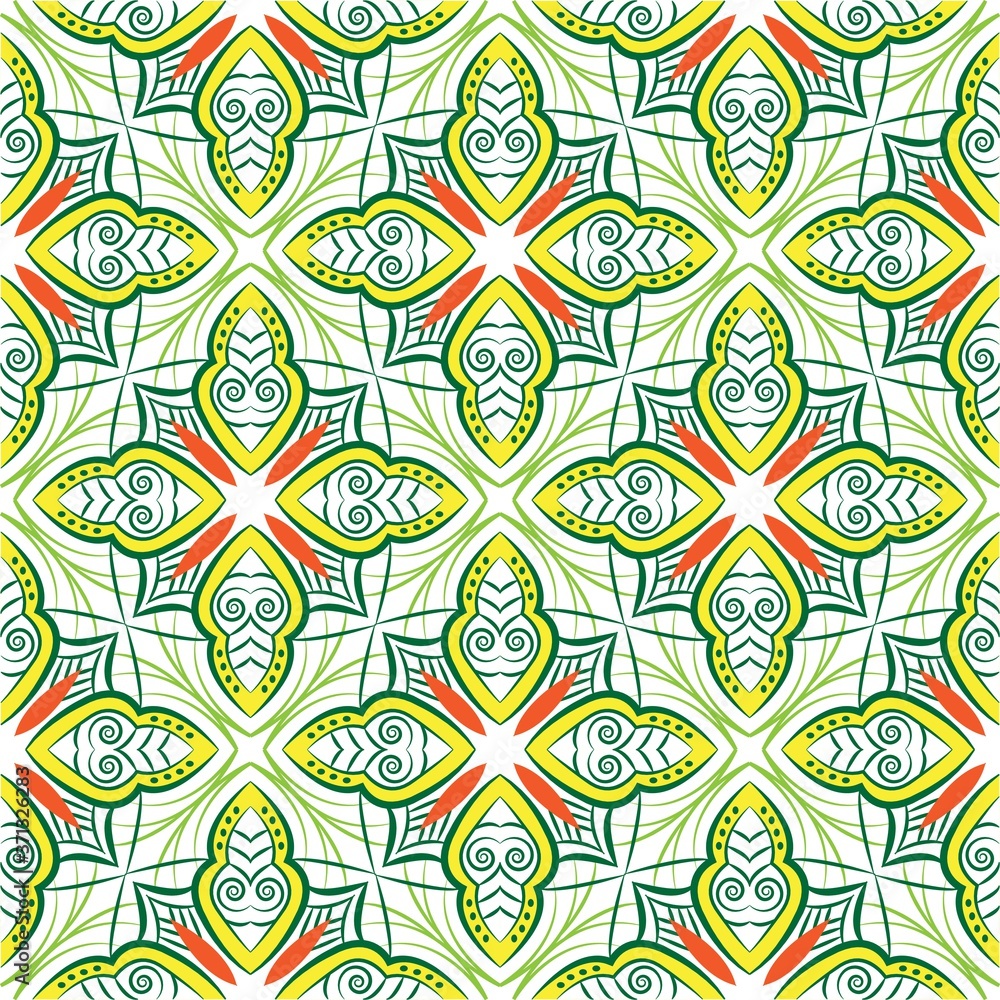 Ornamental mandala design abstract background. Seamless pattern