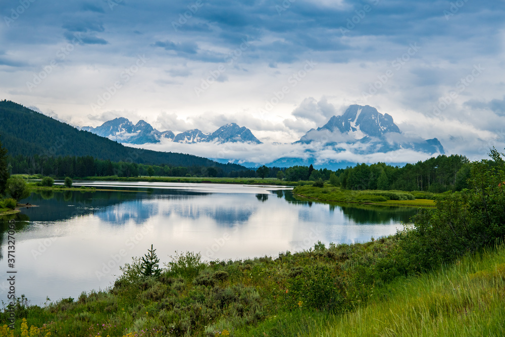 Oxbow Bend in Grand Teton National Park is located just a little over a mile straight east of the Jackson Lake Junction on Highway 89. You can't miss it- it's where the Snake River gets extremely wide