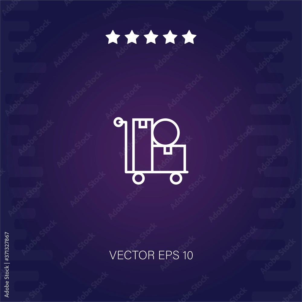delivery cart vector icon modern illustration delivery cart vector icon modern illustration