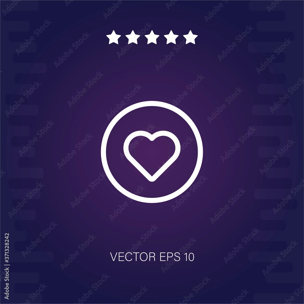 Obraz premium heart vector icon modern illustration