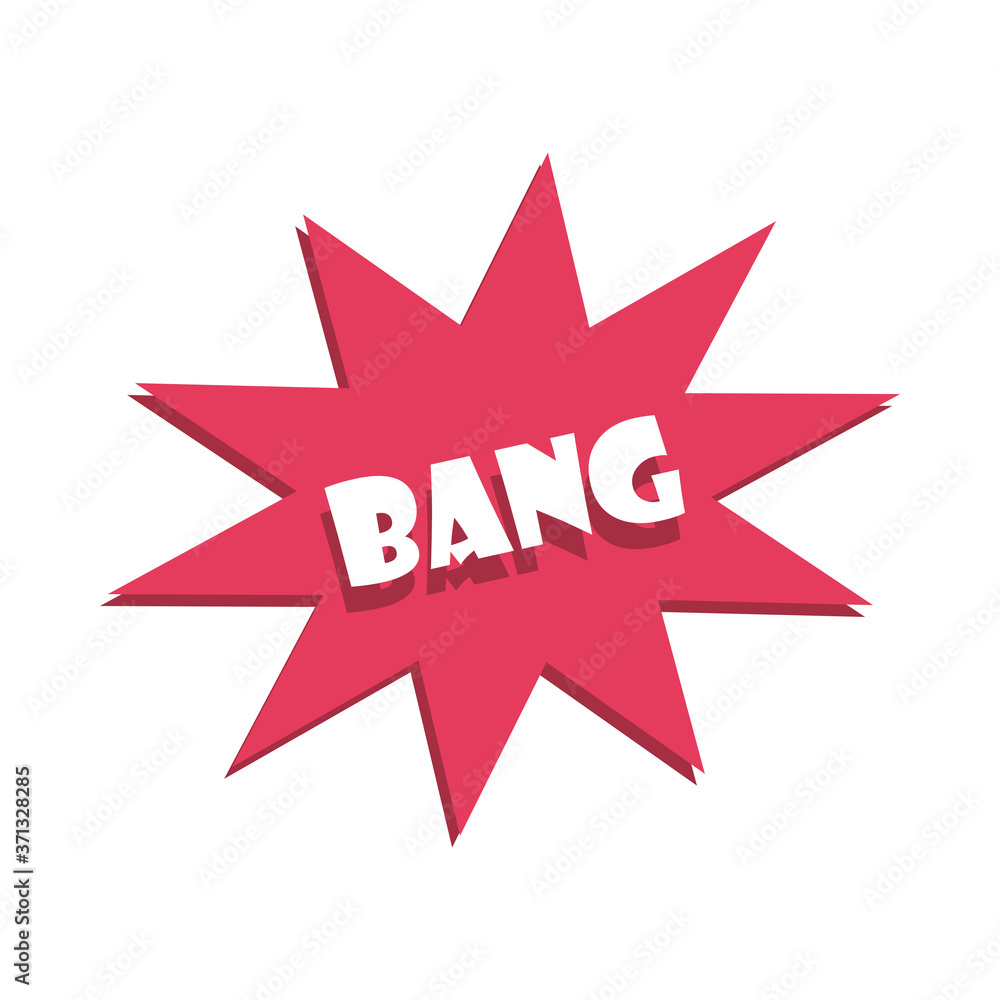 slang bubbles, bang comic text over white background, flat icon design slang bubbles, bang comic text over white background, flat icon design