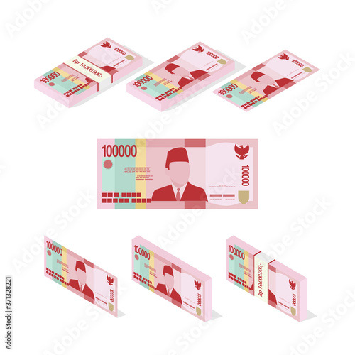 Indonesian Rupiah Vector Illustration