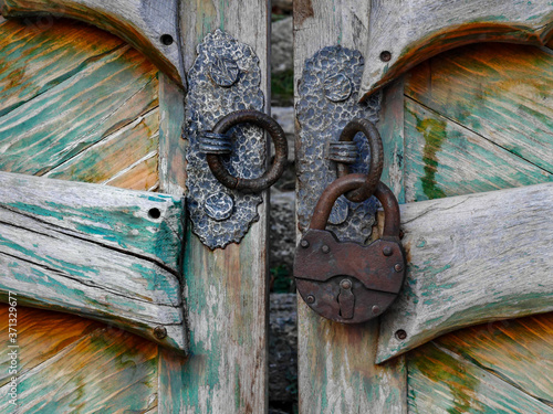 old wooden door old door lock 