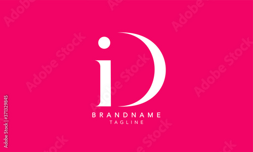 Alphabet letters Initial Monogram logo ID, DI, I and D